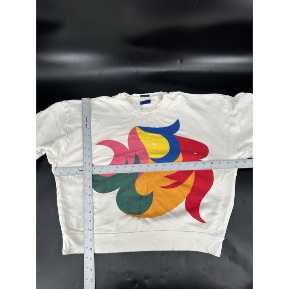 MOTHER The Drop Square Sweatshirt Bright Graphic $168 M - Picture 3 of 9